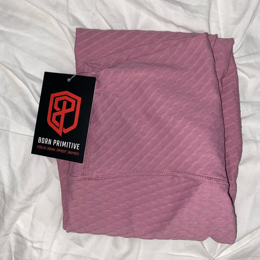 Pink ruched leggings
